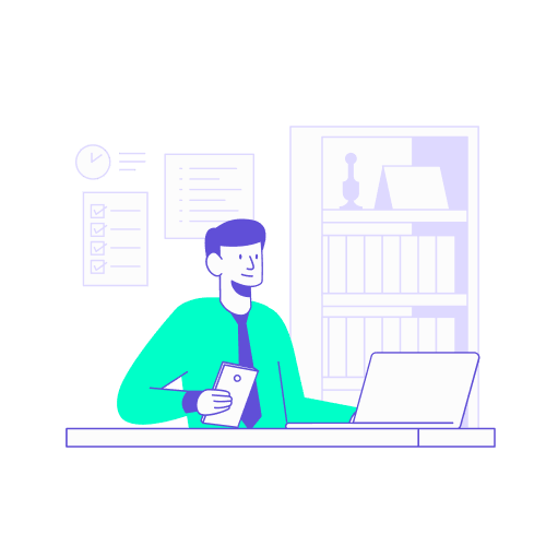 Collaborateur gérant des réservations professionnelles, illustration pour le classement des meilleures agences de voyages d'affaires.