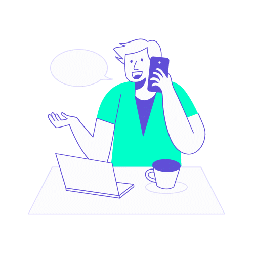 avantages reserver via agence tmc entreprise Collaborateur en communication téléphonique devant son ordinateur pour illustrer pourquoi utiliser et qu'est-ce qu'une TMC.