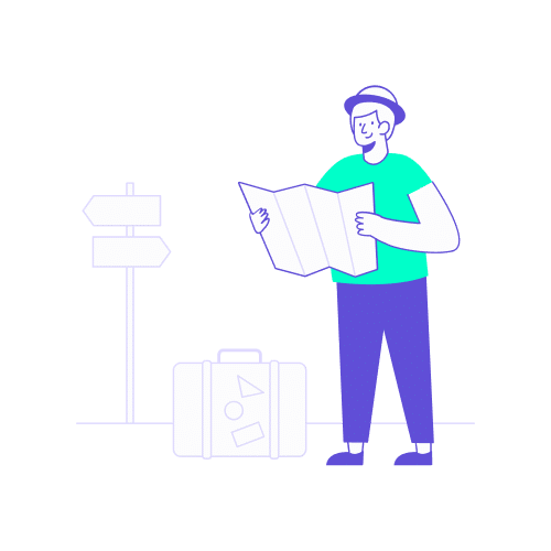 differences concretes tmc et neo tmc Voyageur d'affaires consultant une carte près de sa valise pour illustrer les nuances et savoir qu'est-ce qu'une TMC.