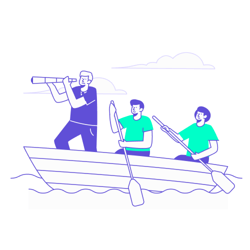 Équipe d'entreprise guidant ses déplacements, illustration sur la recherche des meilleures agences de voyages d'affaires pour PME et grands comptes.
