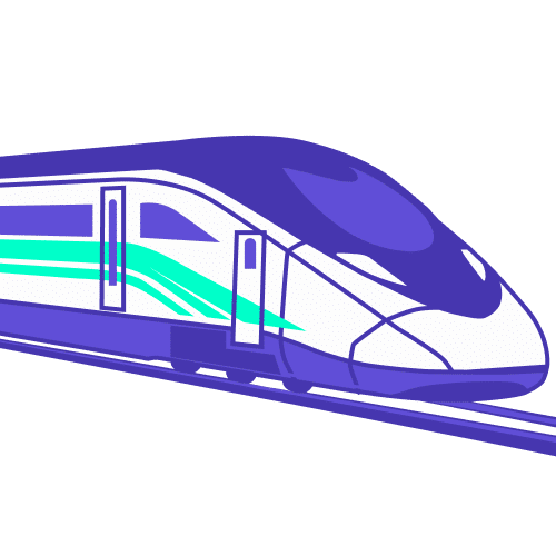 Illustration d'un train à grande vitesse circulant sur des rails pour illustrer la concurrence sncf sur la ligne Paris-Lyon
